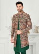 Readymade Printed Jacket Style Indowestern Set