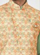 Readymade Cowl Style Nehru Jacket Set