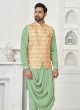 Readymade Cowl Style Nehru Jacket Set