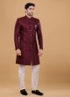 Art Silk Sequins Work Indowestern For Men