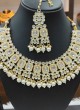 Wedding Wear Gold Plated White Necklace Set