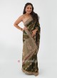 Mehndi Green Banarasi Silk Saree