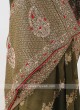 Mehndi Green Banarasi Silk Saree