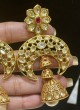 Kundan Studded Chandbali Earrings For Women