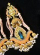 Festiver Wear Jhumka Earrings In Peach Color