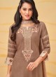 Shagufta Light Brown and Cream Pant Style Salwar Suit