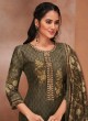 Shagufta Mehendi Green Pant Style Salwar Kameez