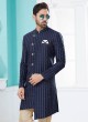 Designer Navy Blue Indowestern Set For Men