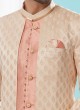 Jacquard Silk Jacket Style Indowestern Set