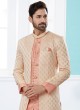 Jacquard Silk Jacket Style Indowestern Set