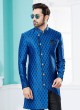 Blue And Black Indowestern Set For Men