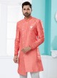 Printed Mens Indowestern Set For Wedding