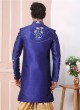 Blue Peshawari Style Sherwani For Men