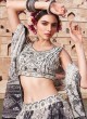 Black And White Chffion Designer Lehenga Choli