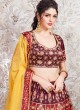 Purple And Maroon Silk Fancy Lehenga Choli