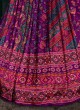 Purple Color Floral Printed Designer Silk Lehenga Choli