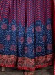 Multi Floral Printed Anarkali Suit In Art Silk Fabric