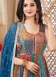 Multi Color Designer Anarkali Suit In Chiffon Fabric