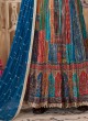 Multi Color Designer Anarkali Suit In Chiffon Fabric