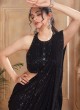 Reception Wear Black Georgette Ready To Wear Saree