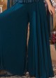 Party Wear Designer Dark Teal Blue Salwar Kameez