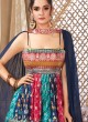 Designer Peplum Style Palazzo Suit In Multi Color