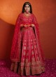 Stunning Red Silk Designer Bridal Lehenga