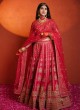 Stunning Red Silk Designer Bridal Lehenga