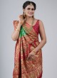 Traditional Red & Green Gajji Silk Bridal Gharchola Saree