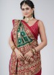 Gorgeous Green And Maroon Gharchola Saree