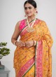 Festive Wear Mustard Yellow Silk Saree