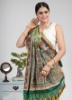 Pista Green Resham Embroidered Silk Saree