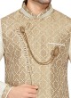 Off White Color Nehru Jacket Suit