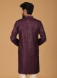 Sequins Work Designer Silk Indowestern