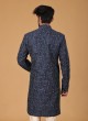 Navy Blue Stylish Indowestern For Men