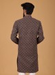 Brown Sequins Work Indowestern For Men