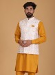 Haldi Function Wear Nehru Jacket Set For Men