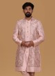 Antique Nehru Jacket Set In Art Silk