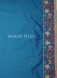 Pink and Peacock Blue Embroidered Silk Saree