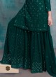 Green Palazzo Suit With Dupatta