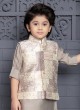 Attractive Grey Color Nehru Jacket Set