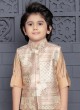 Wedding Wear Fawn Nehru Jacket Set