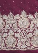 Heavy Embroiderd Wine Color Dress Material