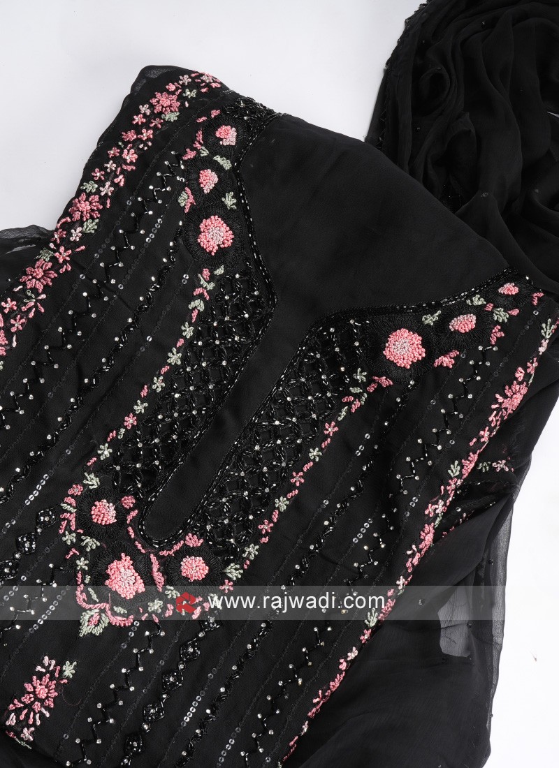 New Collection - Cotton Suit Material with Chiffon Dupatta - Srishti Textile