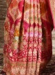 Checks Banarasi Silk Sare In Multi Color