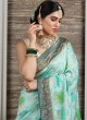 Sky Blue Banarasi Silk Saree For Wedding Function