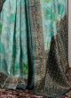 Sky Blue Banarasi Silk Saree For Wedding Function