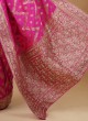 Rani Pink Designer Banarasi Silk Saree