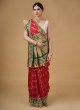 Red & Green Bridal Banarasi Silk Saree