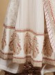 Cream Embroidered Chanderi Silk Palazzo Suit